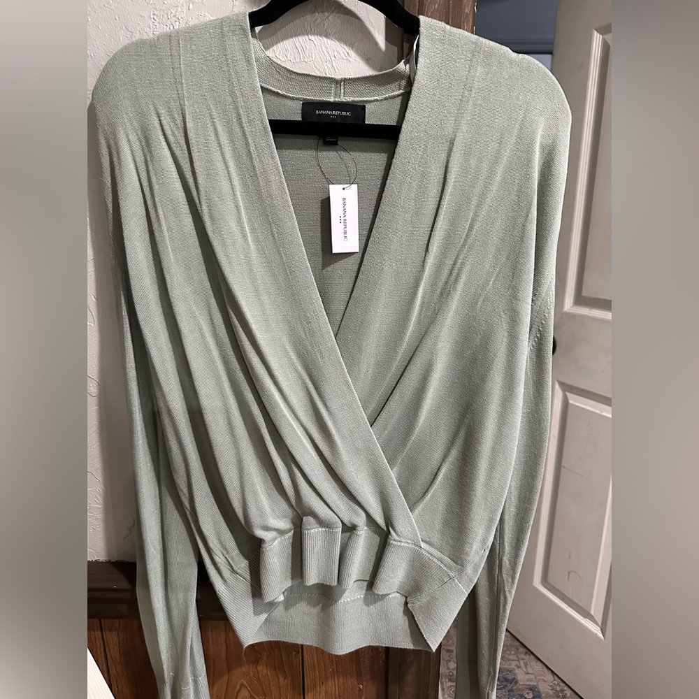 NWT Banana Republic Wrap-front Pullover Sweater